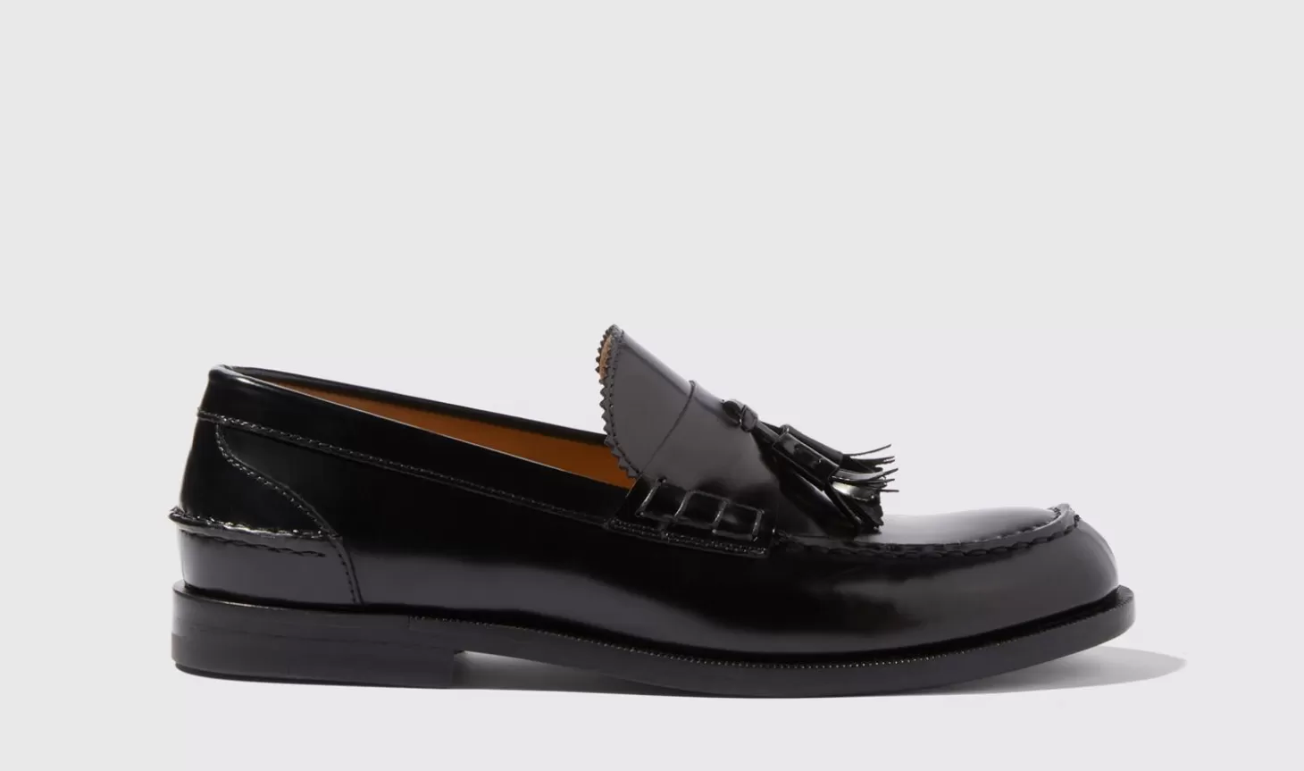 Scarosso Loafers-Ralphine Black Bright Black - Brushed Calf