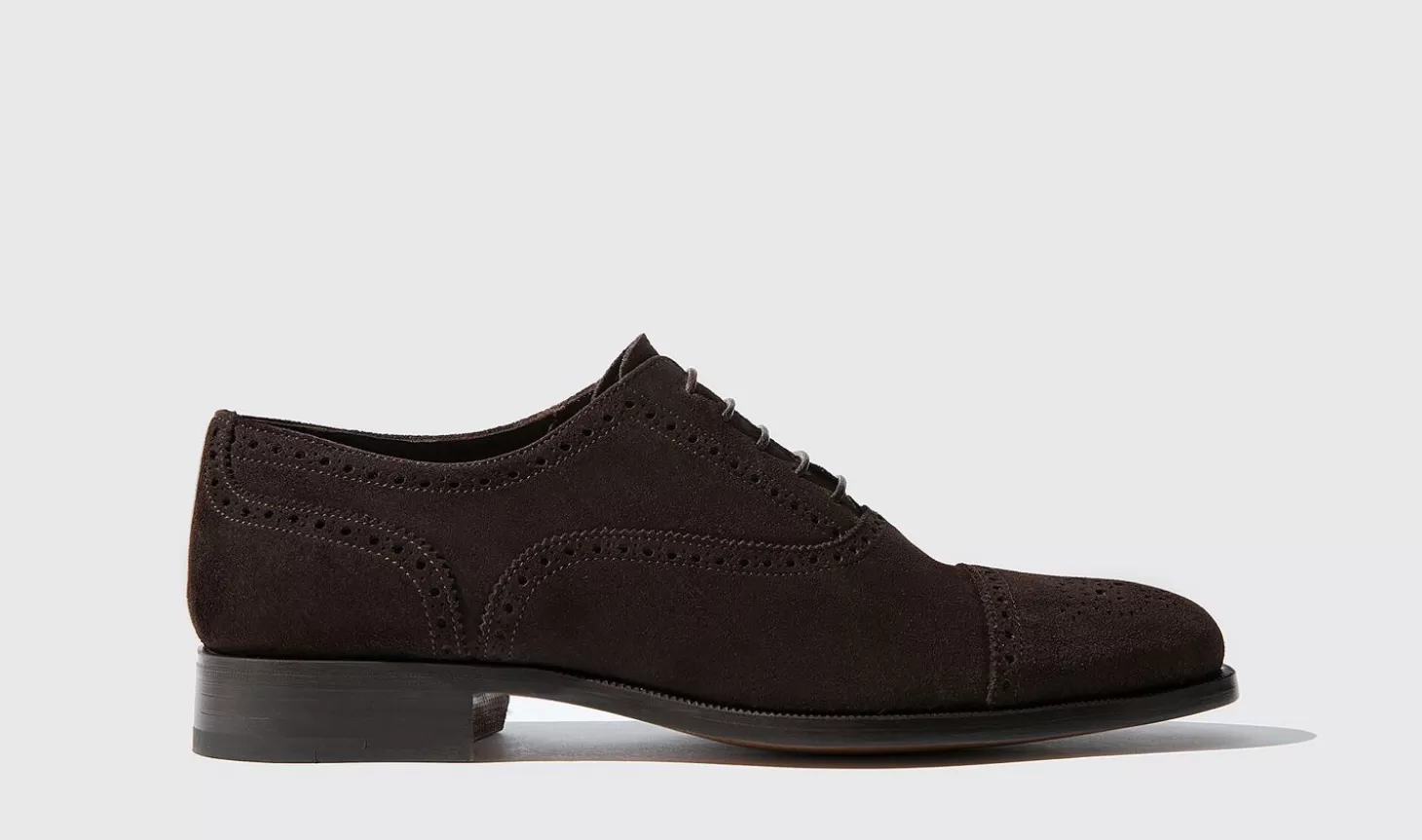 Scarosso Oxfords-Roberto Dark Brown Suede