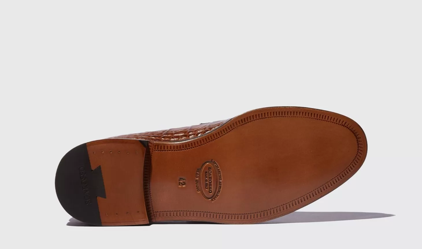 Scarosso Loafers-Stefano Marrone Cocco Brown - Croco-Printed Calf