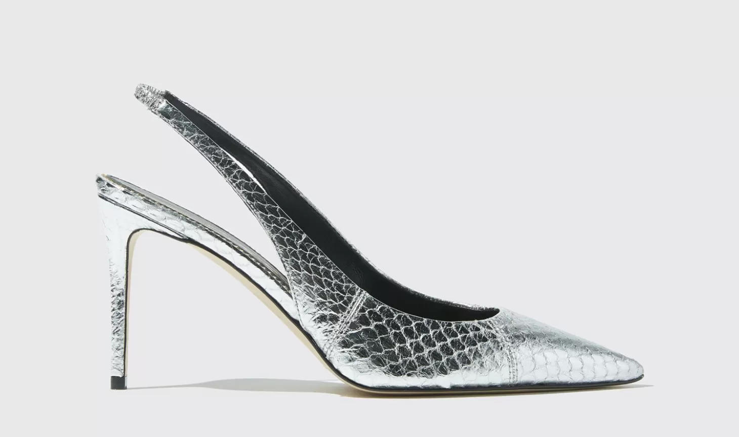 Scarosso High Heels-Sutton Silver Elaphe Silver - Elaphe