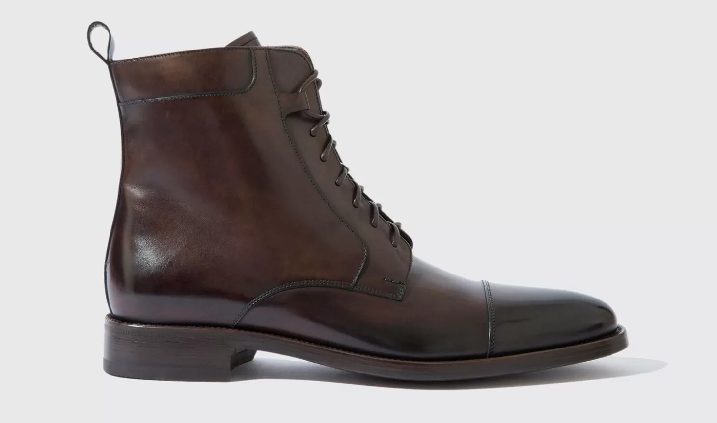 Scarosso Boots-Toto Ebano Dark Brown Calf