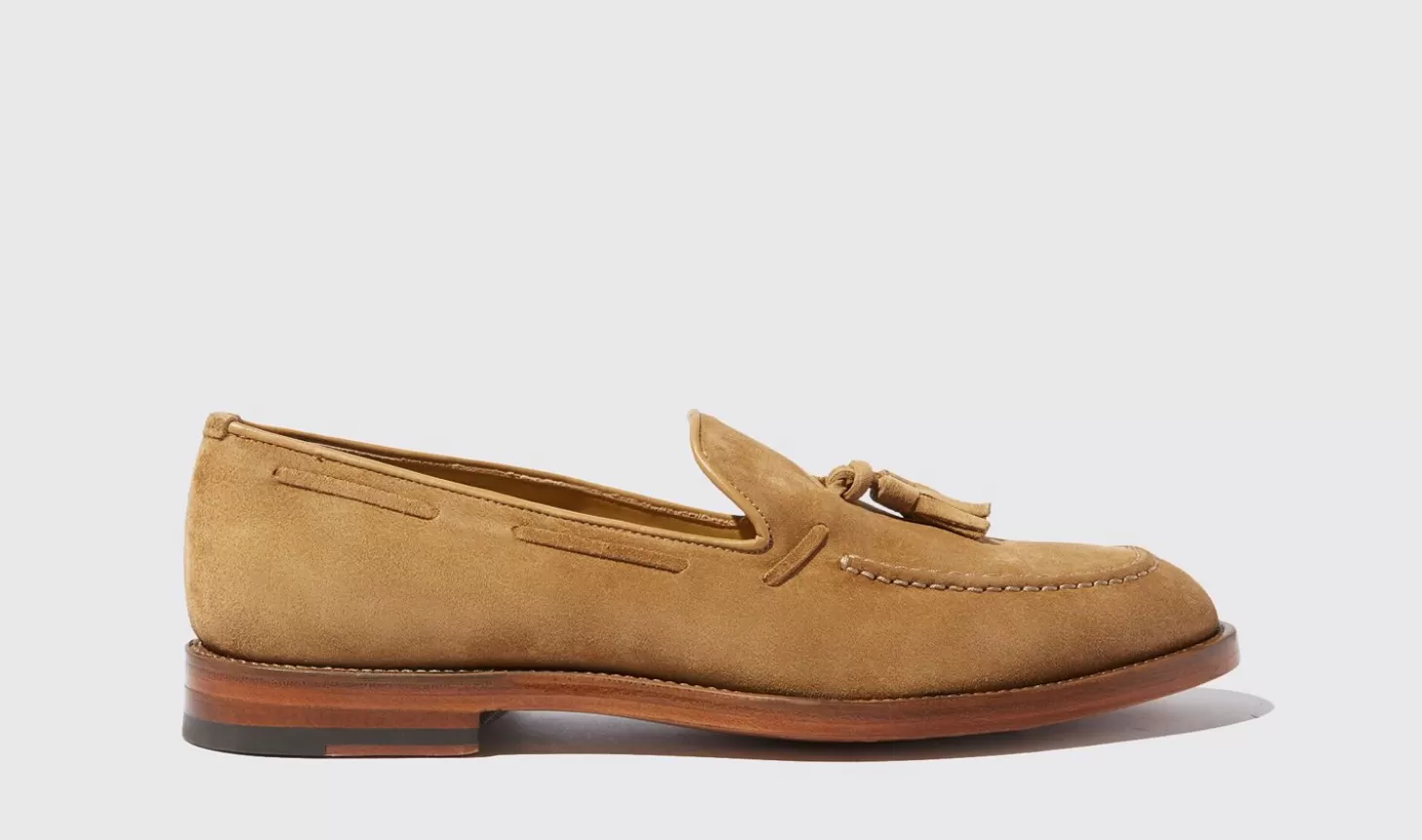 Scarosso Loafers-William Tan Suede Beige - Suede